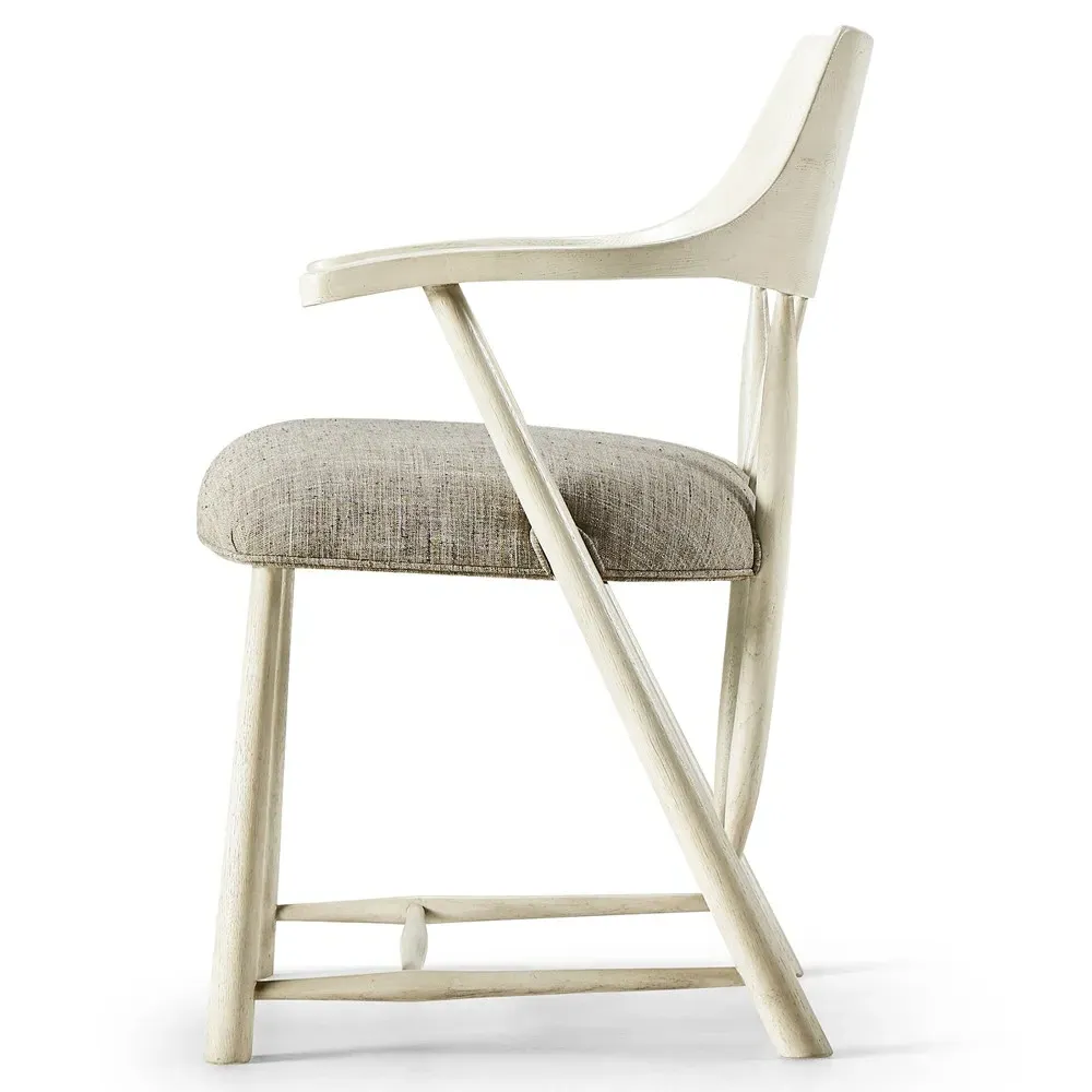 Calder Arm Chair - White, Oak