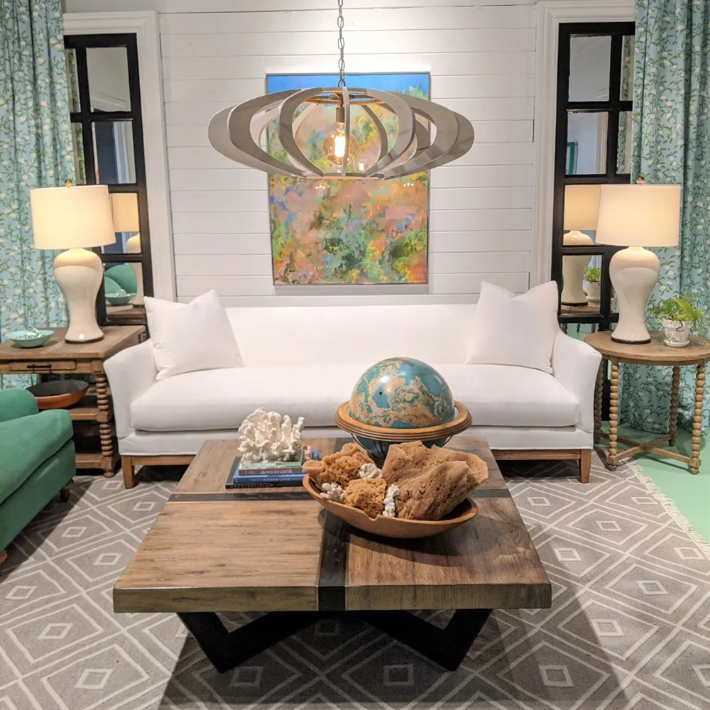 Caldera Round Lamp Table - Brown, Oak