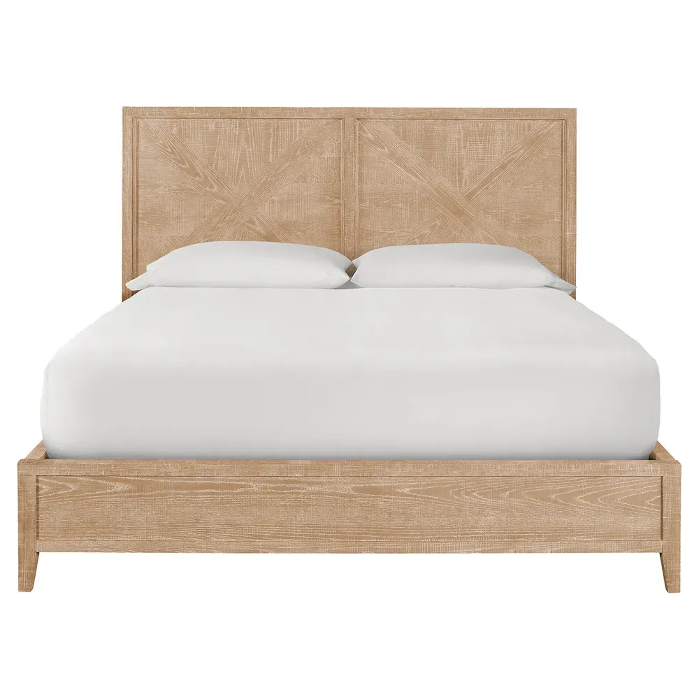 Caleb King Size Bed Frame - Light Brown, Oak
