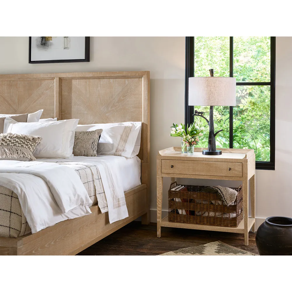 Caleb King Size Bed Frame - Light Brown, Oak