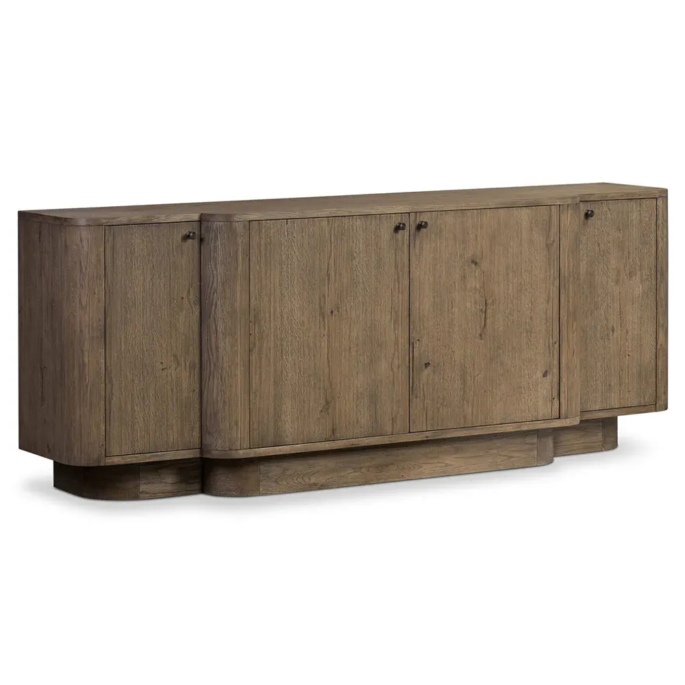 Caleb Media Console - Brown, Oak