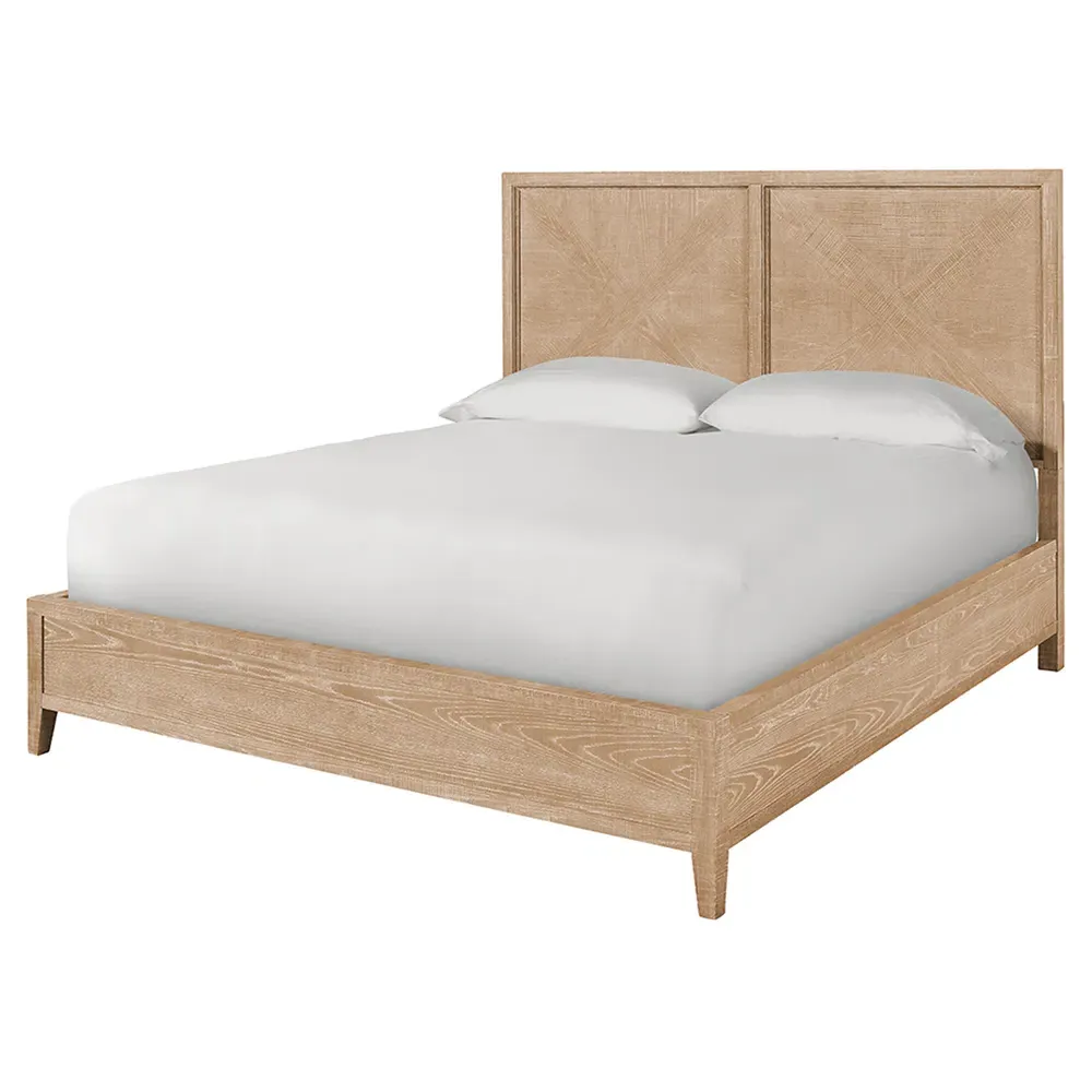 Caleb Queen Size Bed Frame - Light Brown, Oak image
