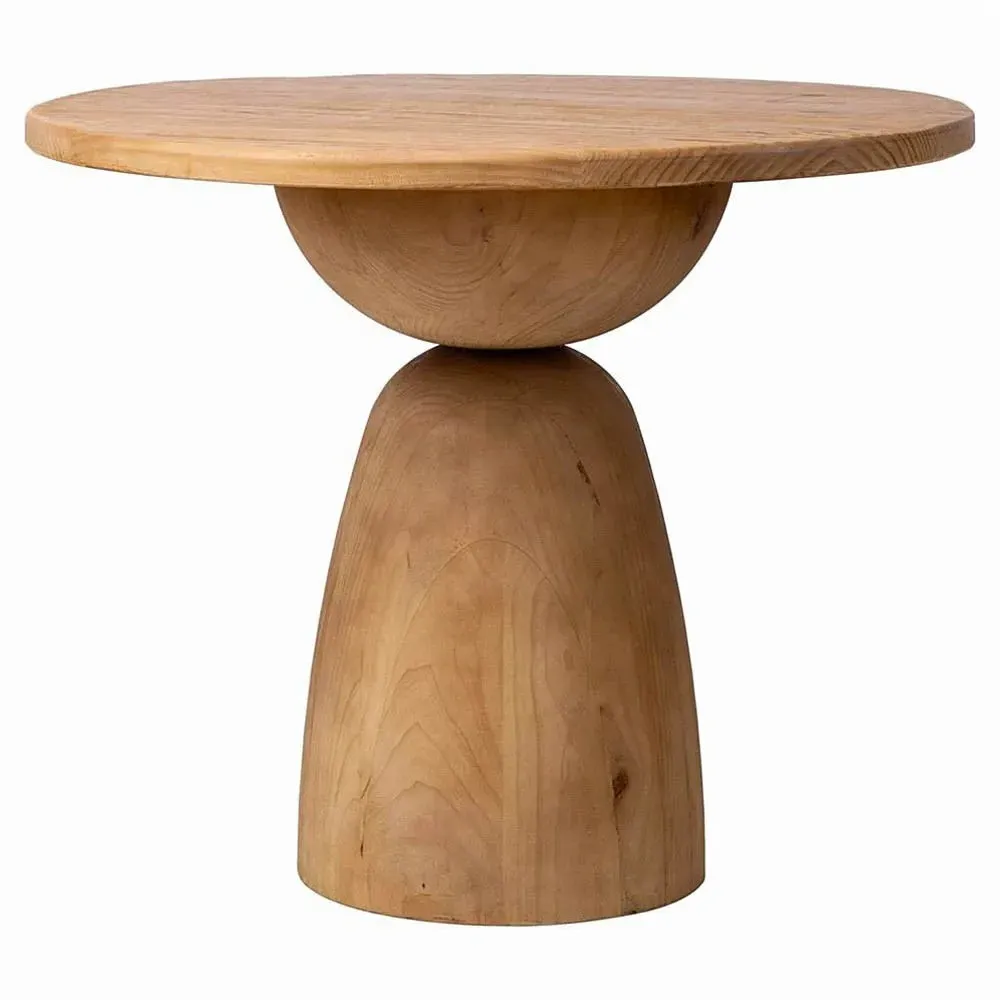 Caleb Round Bistro Dining Table - Brown, Reclaimed Pine image