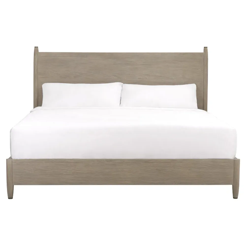 Cali King Size Bed Frame - Light Brown, Teak Wood