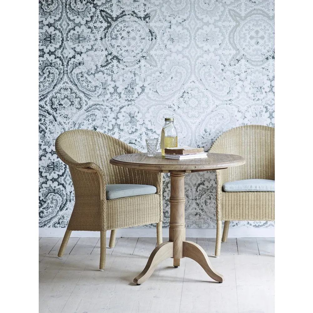 Cali Round Pedestal Bistro Table - Brown, Reclaimed Teak