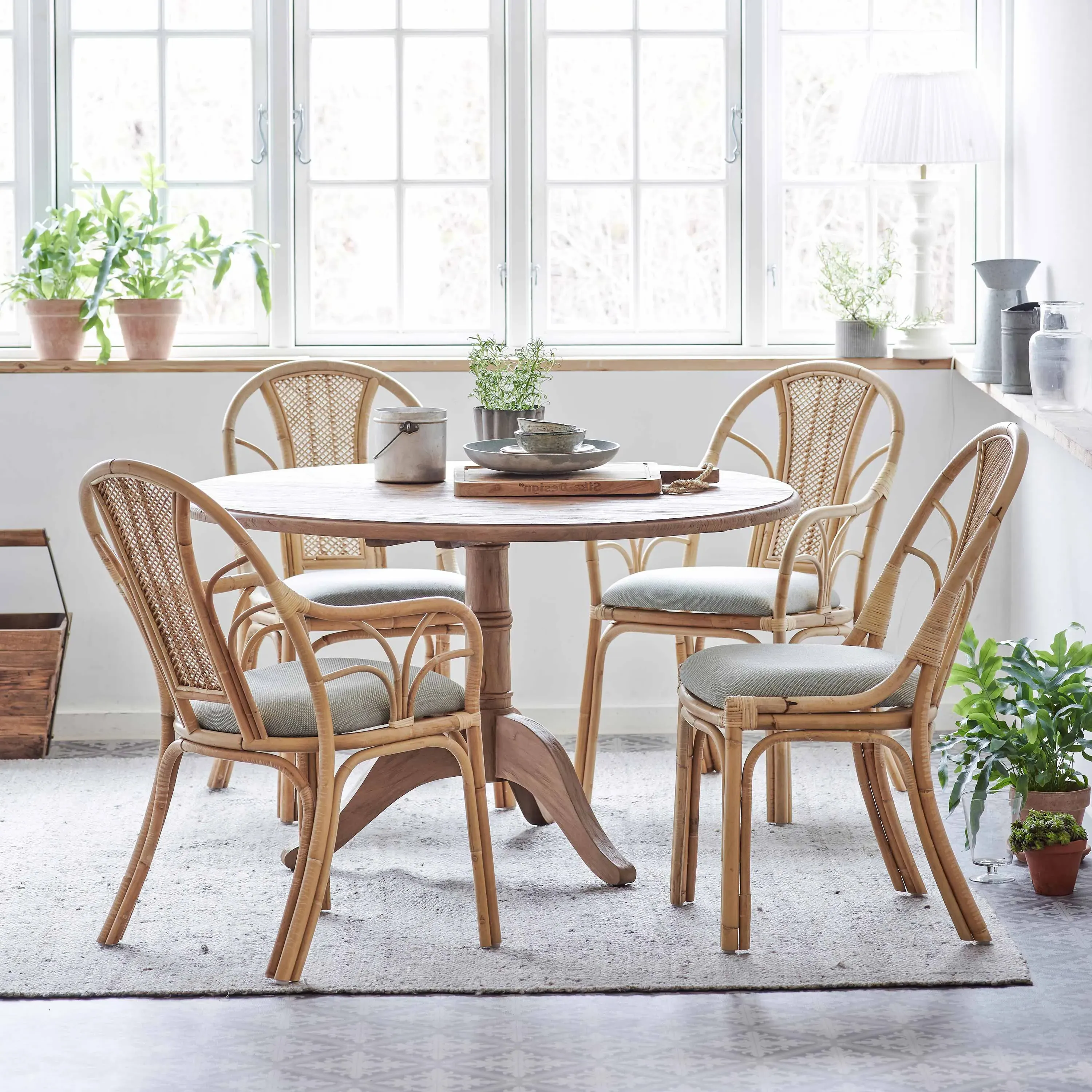 Cali Round Pedestal Dining Table - Brown, Reclaimed Teak