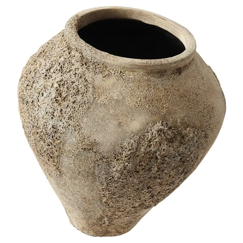 Calista Large Decorative Jar - Sand, Terracotta