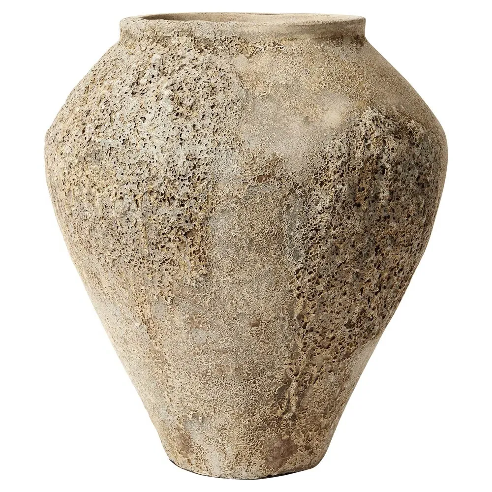Calista Large Decorative Jar - Sand, Terracotta