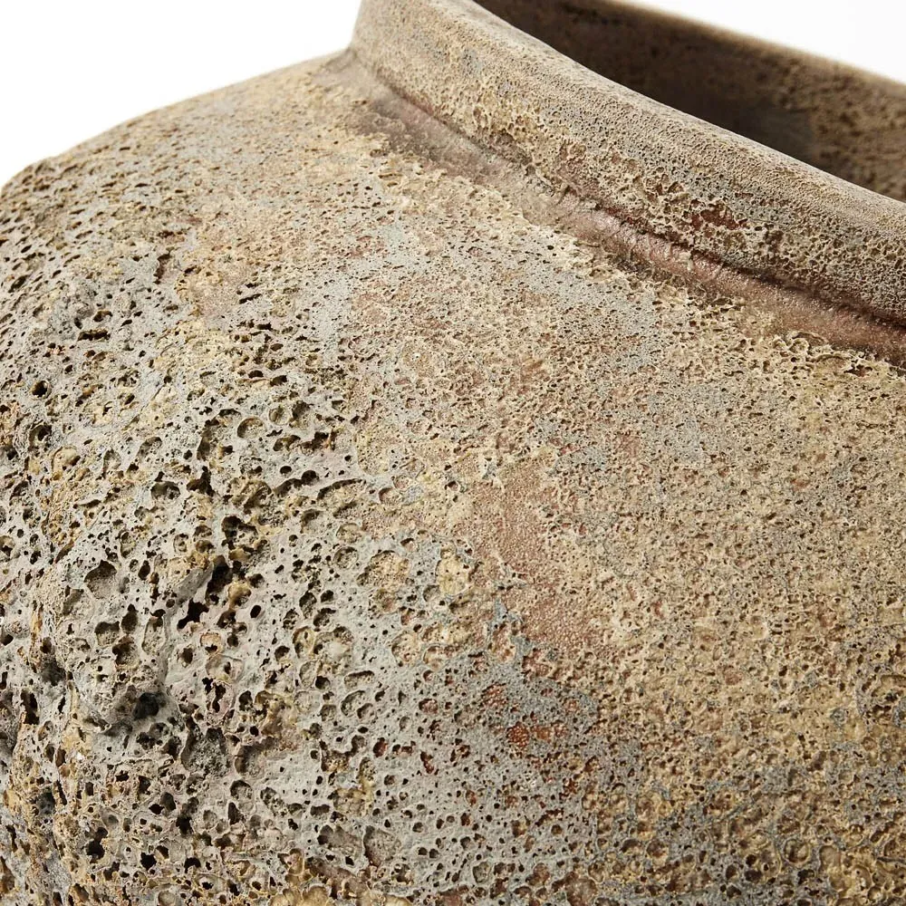 Calista Small Decorative Jar - Sand, Terracotta