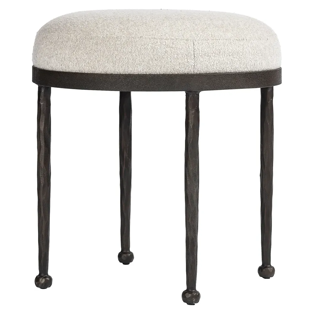 Calix Accent Stool - Off White, Shearling image