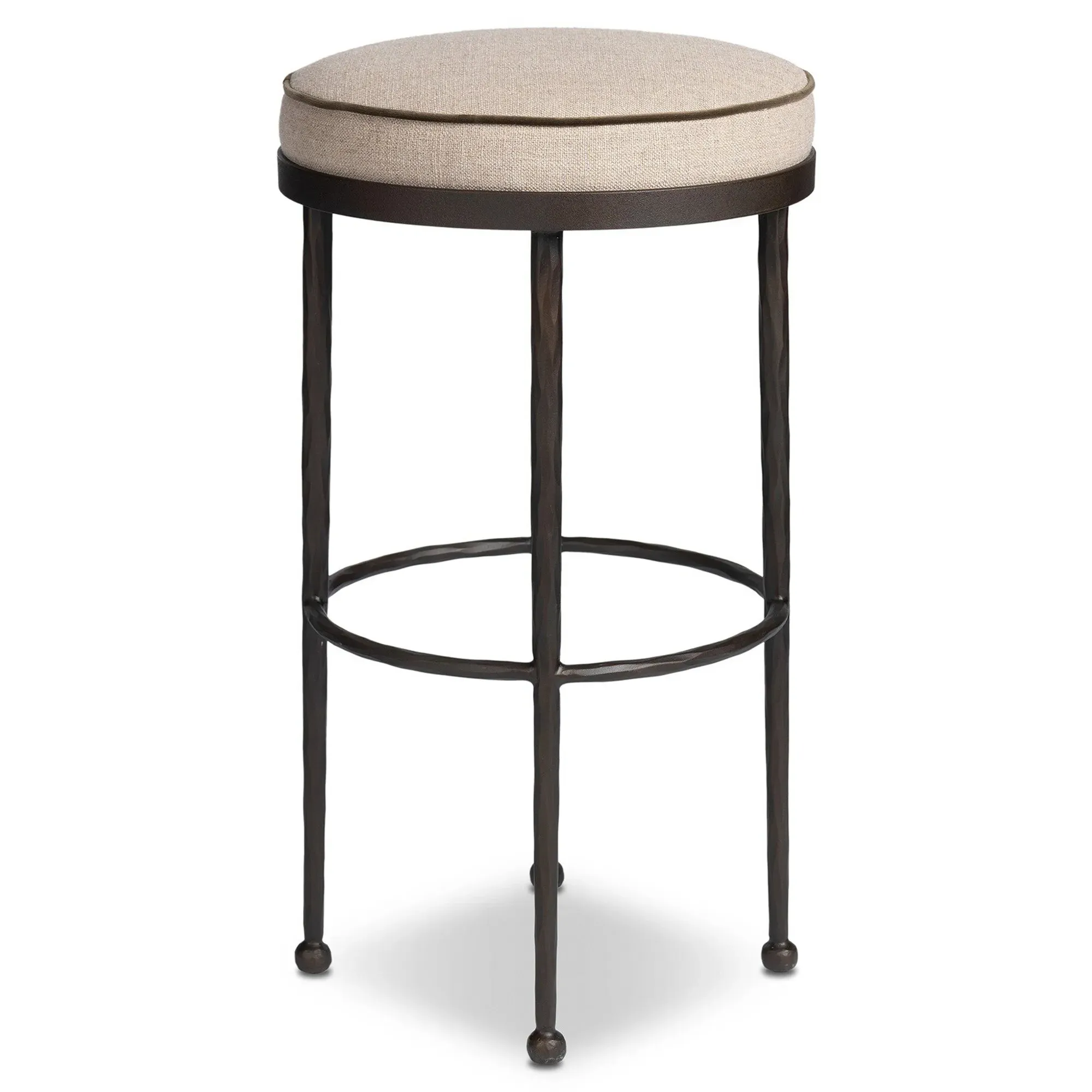 Calix Bar Stool - Beige, Performance Fabric