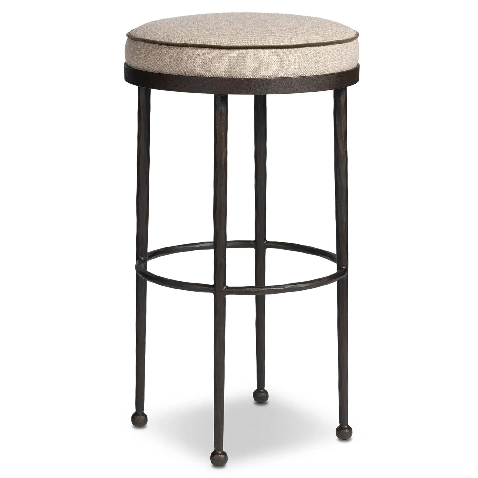 Calix Bar Stool - Beige, Performance Fabric