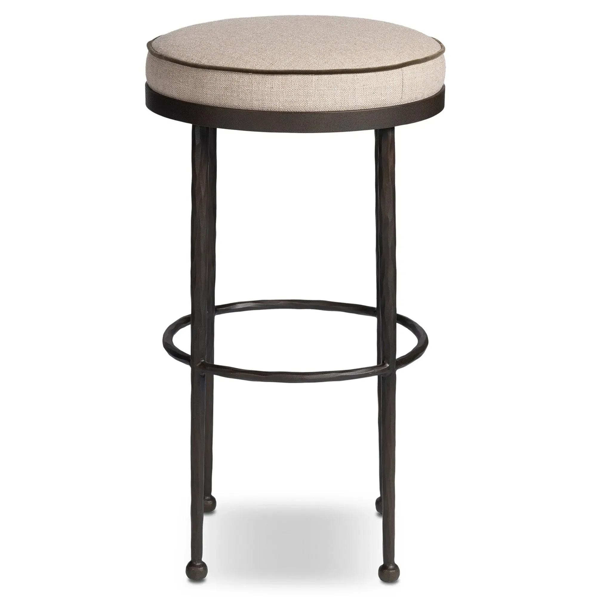 Calix Bar Stool - Beige, Performance Fabric