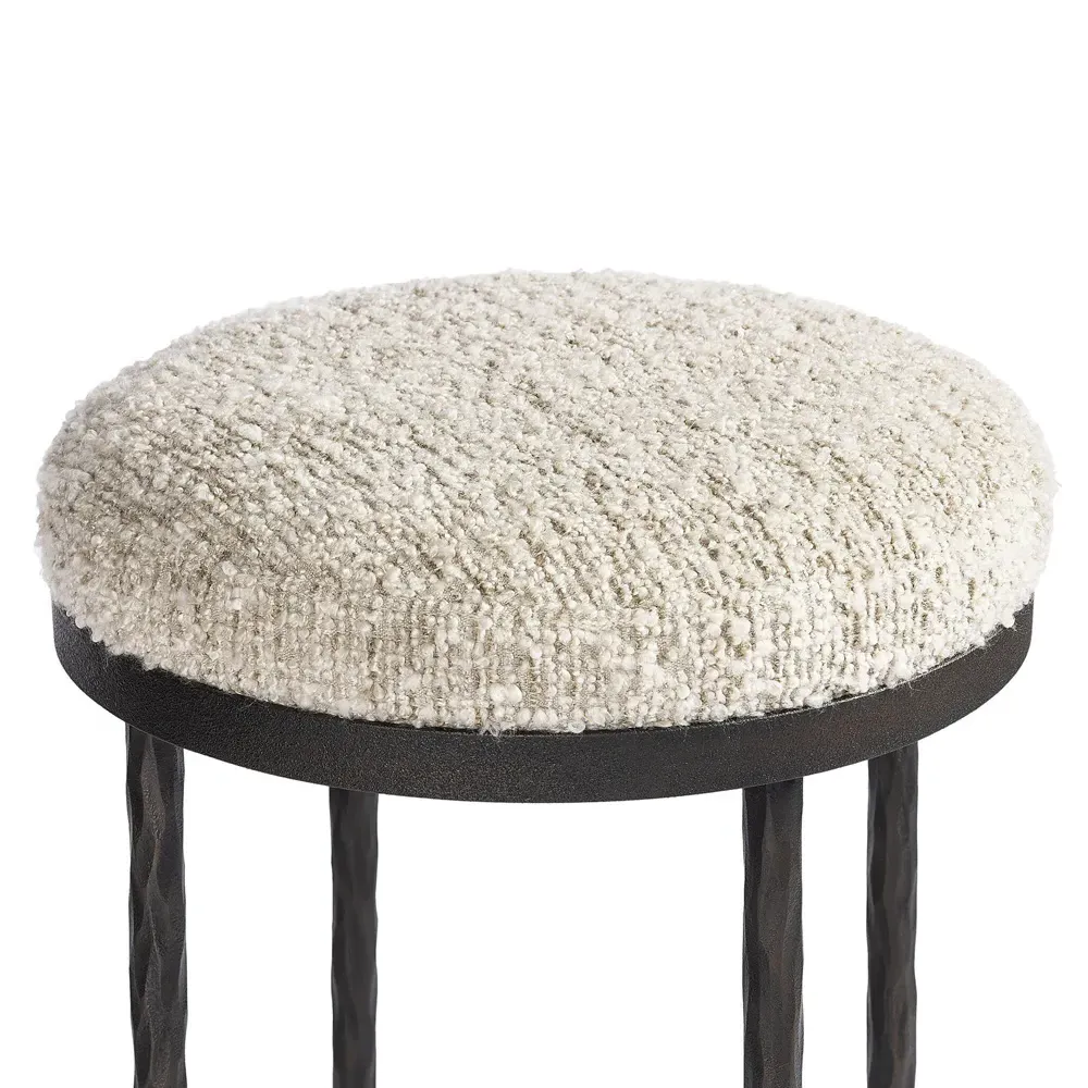 Calix Bar Stool - Cream, Boucle