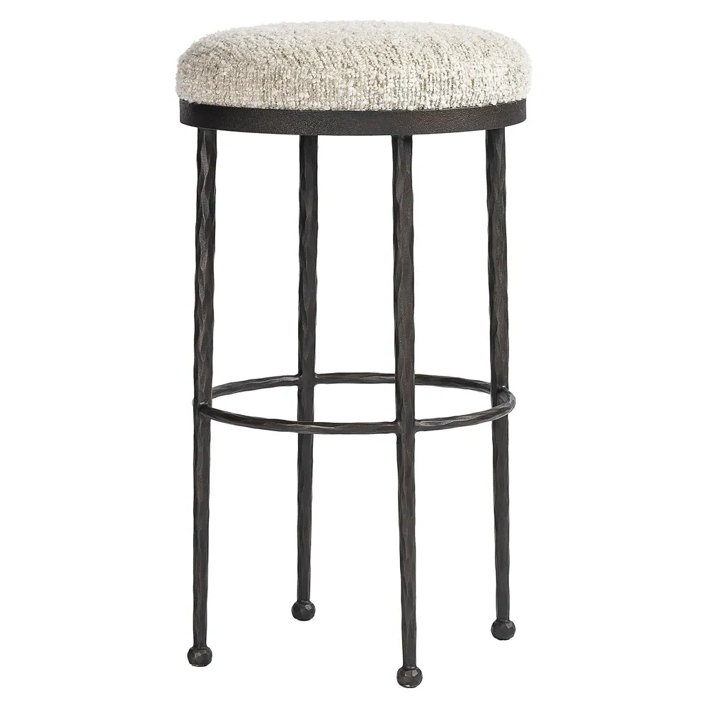 Calix Bar Stool - Cream, Boucle