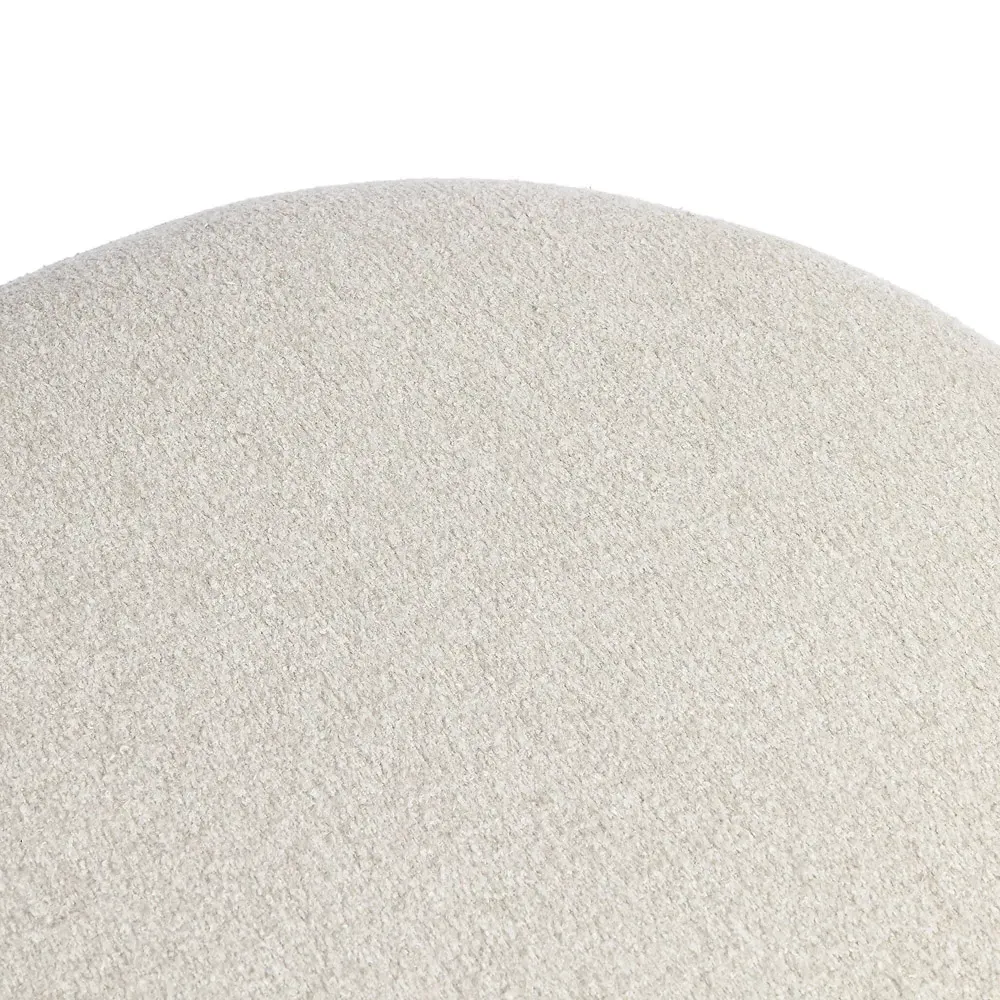 Calix Cocktail Ottoman - Off White, Shearling