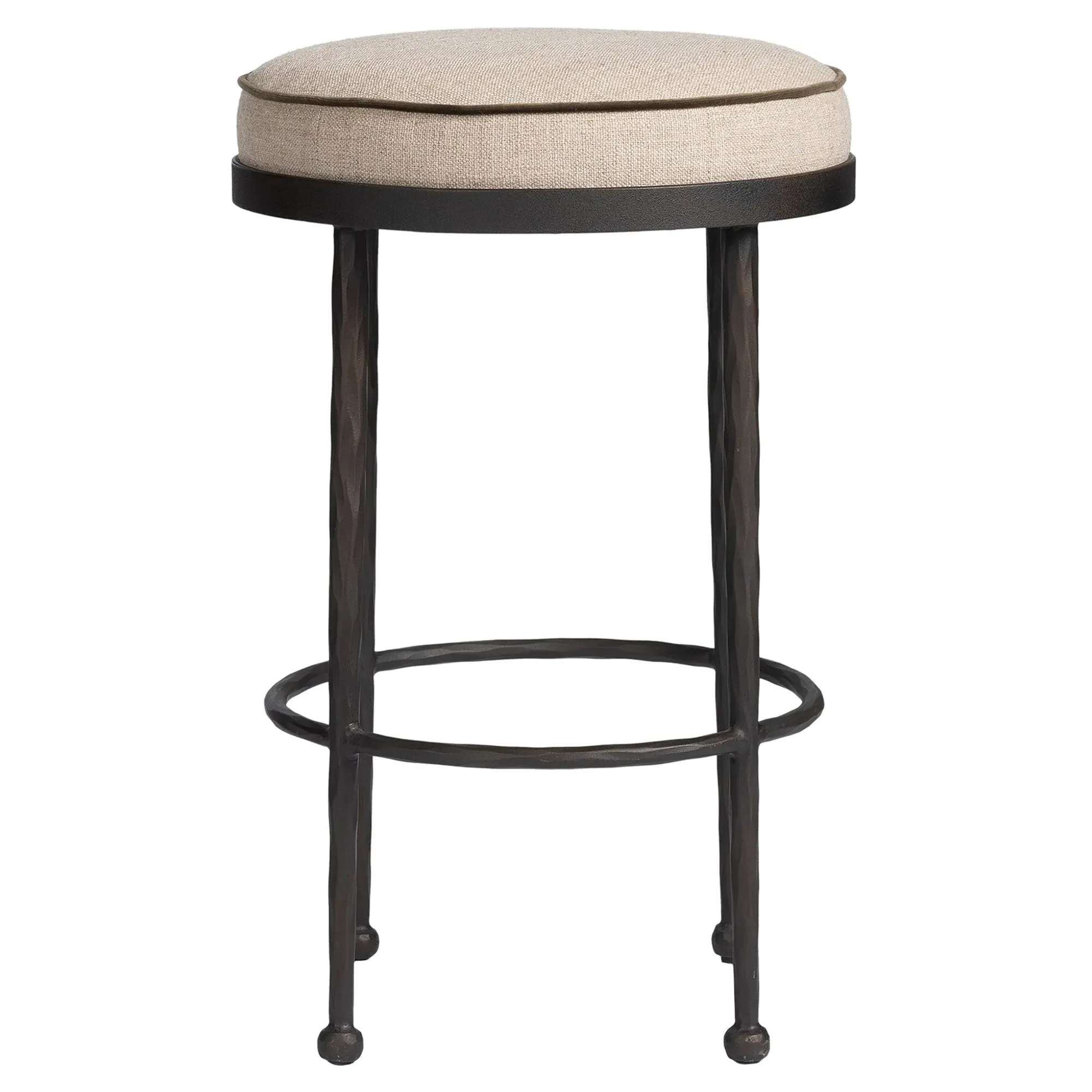 Calix Counter Stool - Beige, Performance Fabric