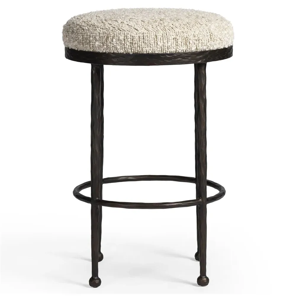 Calix Counter Stool - Cream, Boucle
