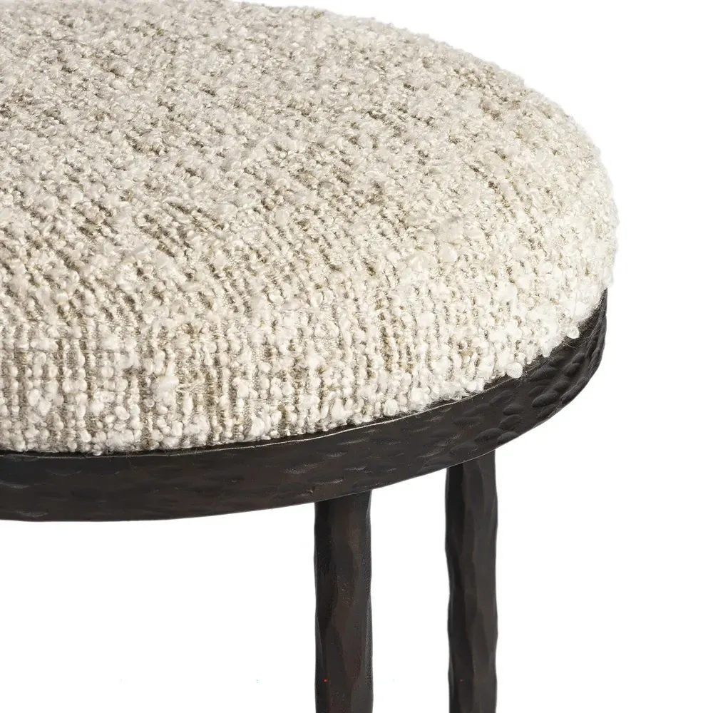 Calix Counter Stool - Cream, Boucle