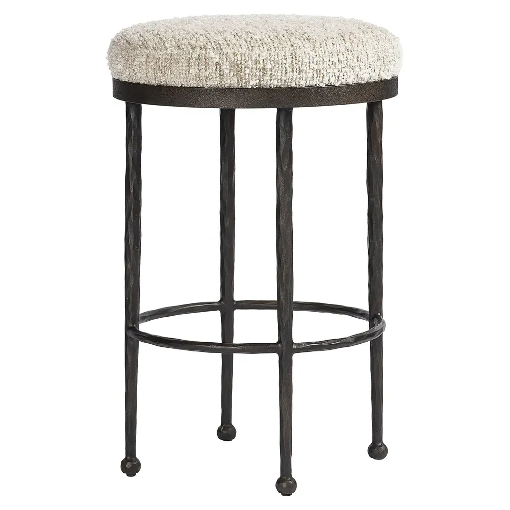Calix Counter Stool - Cream, Boucle