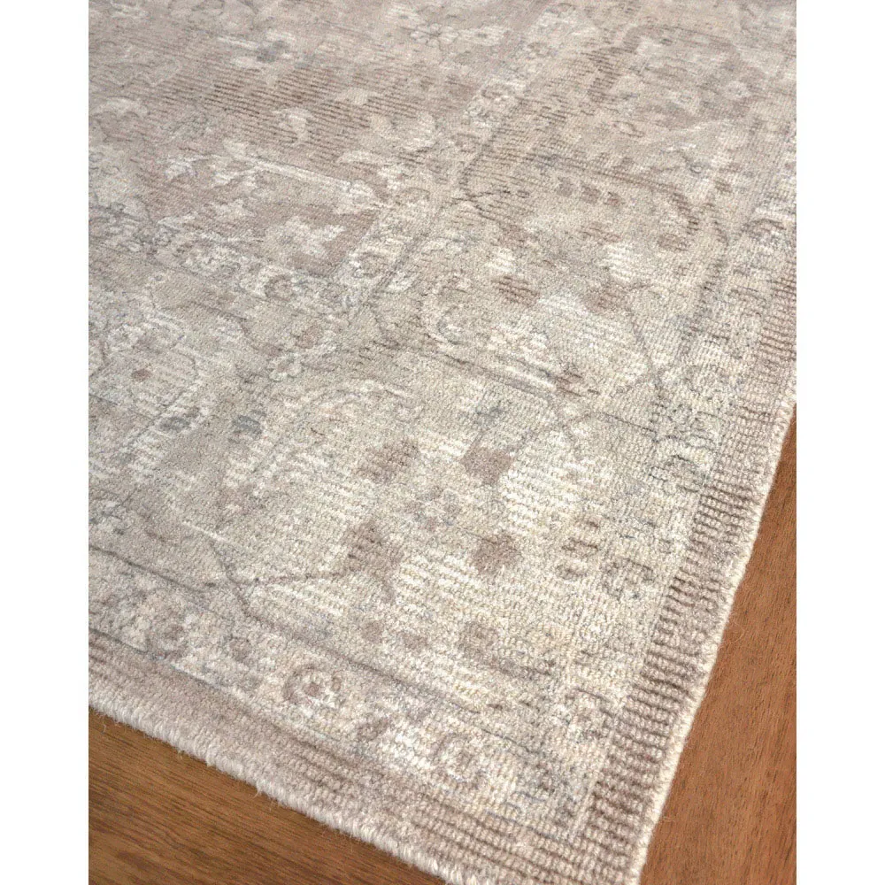 Calla 8x10 Oushak Patterned Rug - Tan, Wool