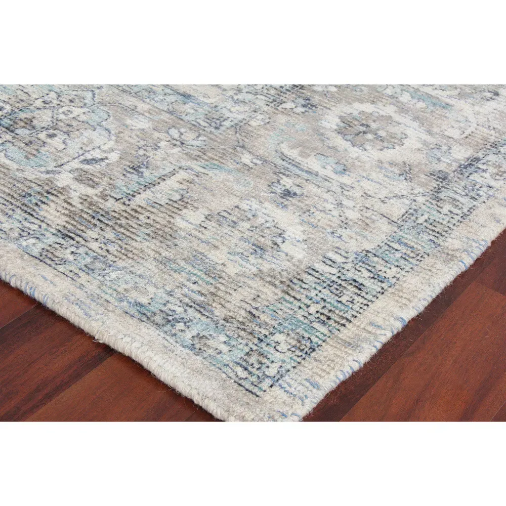Calla Oushak Patterned Rug - Beige, Wool