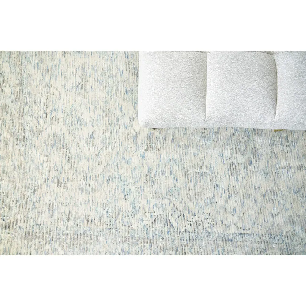 Calla Oushak Patterned Rug - Beige, Wool