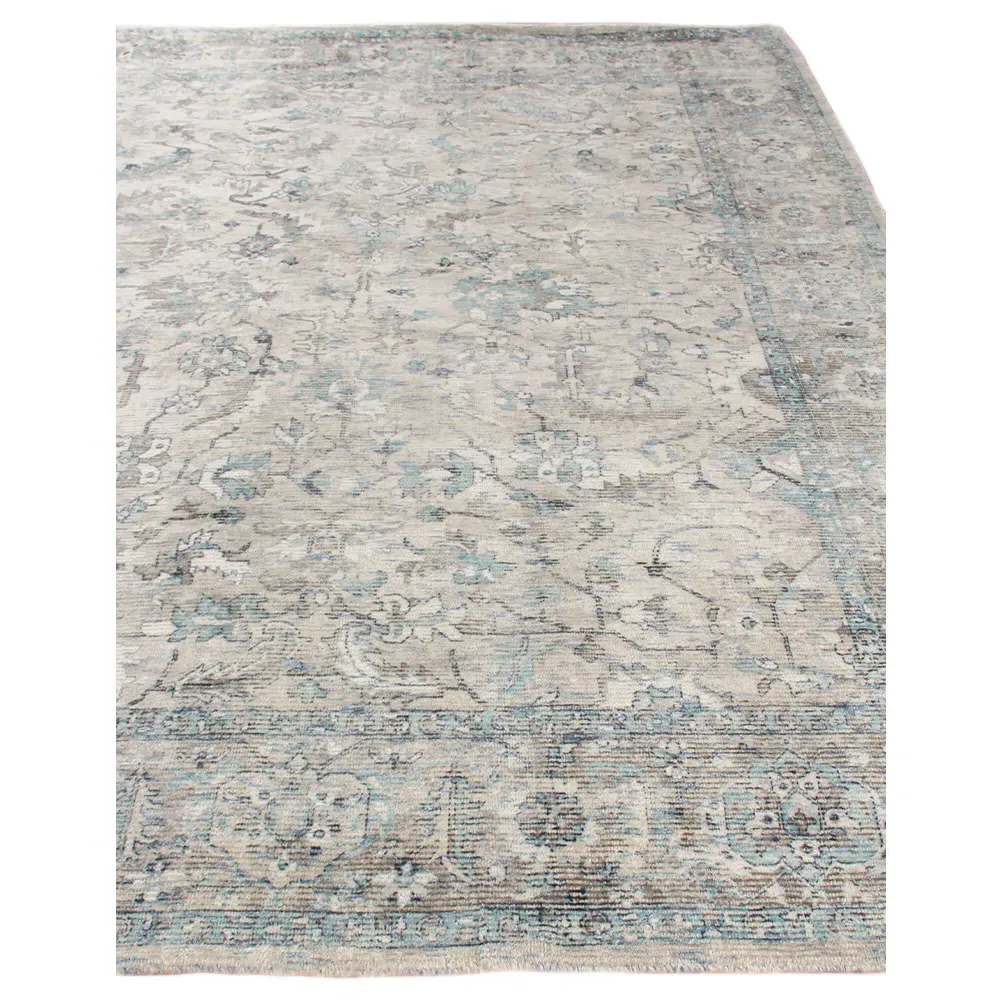 Calla Oushak Patterned Rug - Beige, Wool