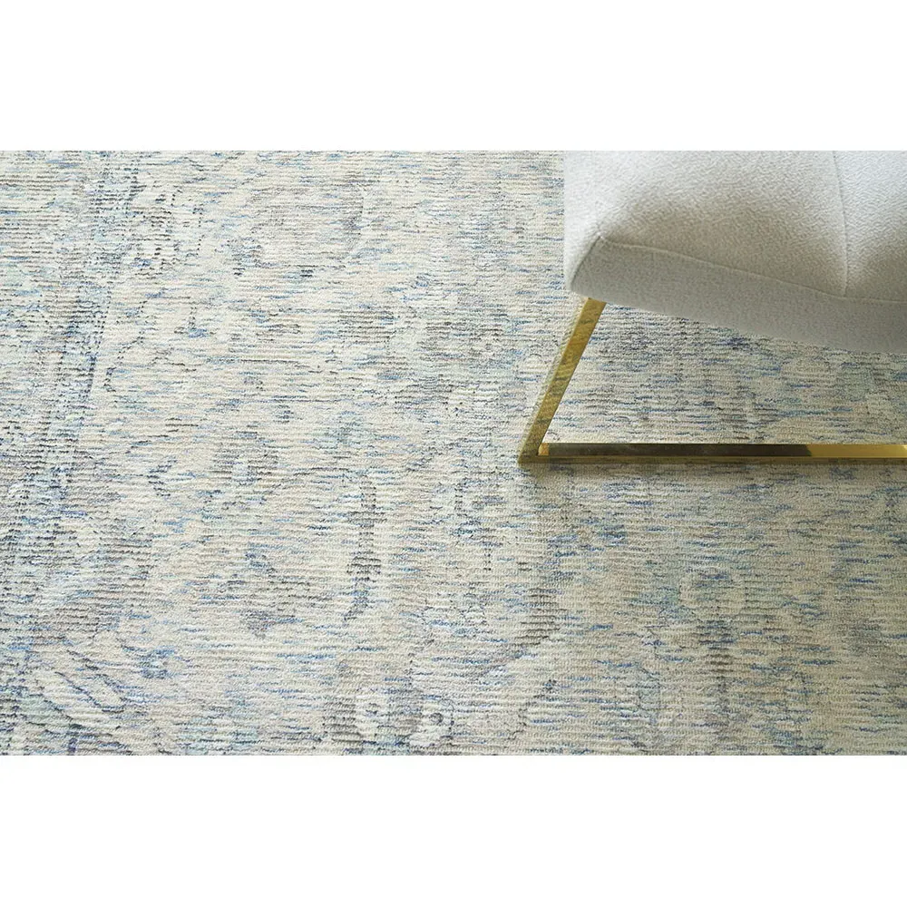 Calla Oushak Patterned Rug - Beige, Wool