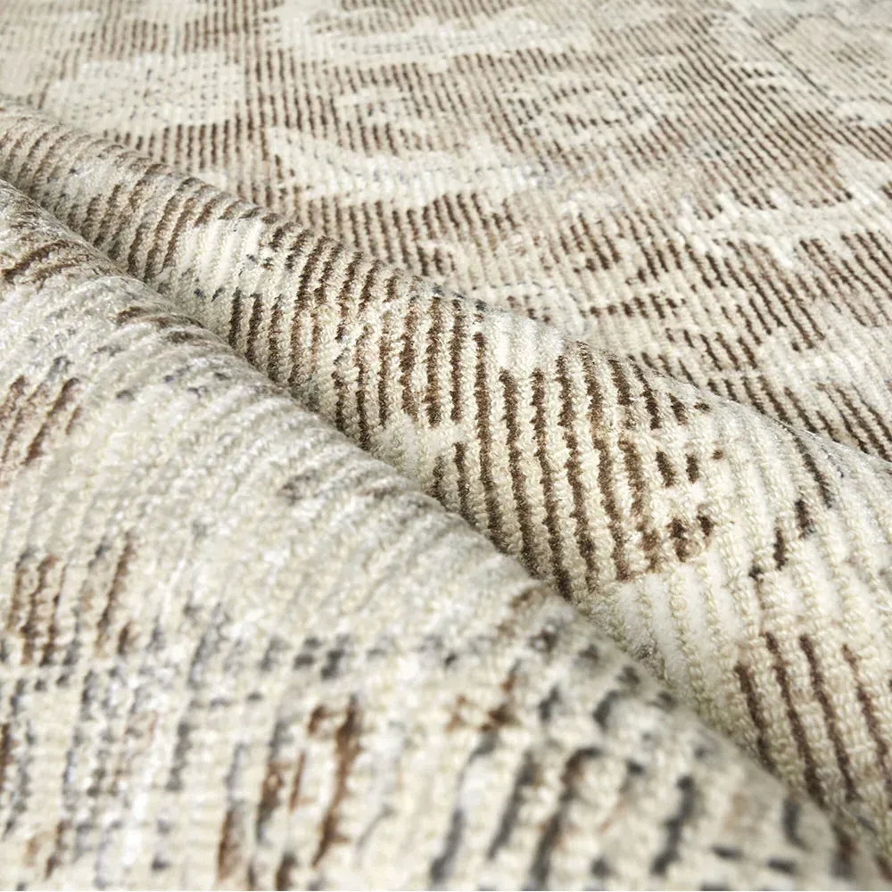 Calla Oushak Patterned Rug - Brown, Wool