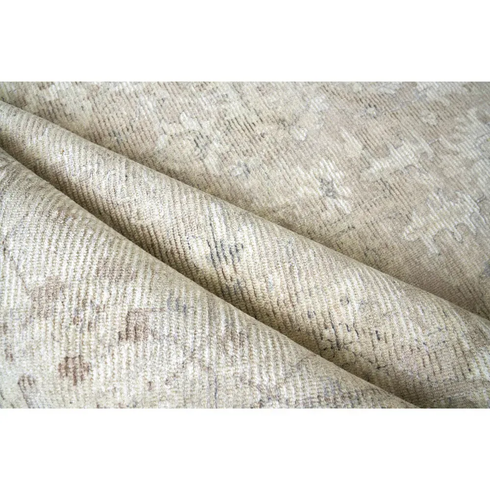 Calla Oushak Patterned Rug - Tan, Wool