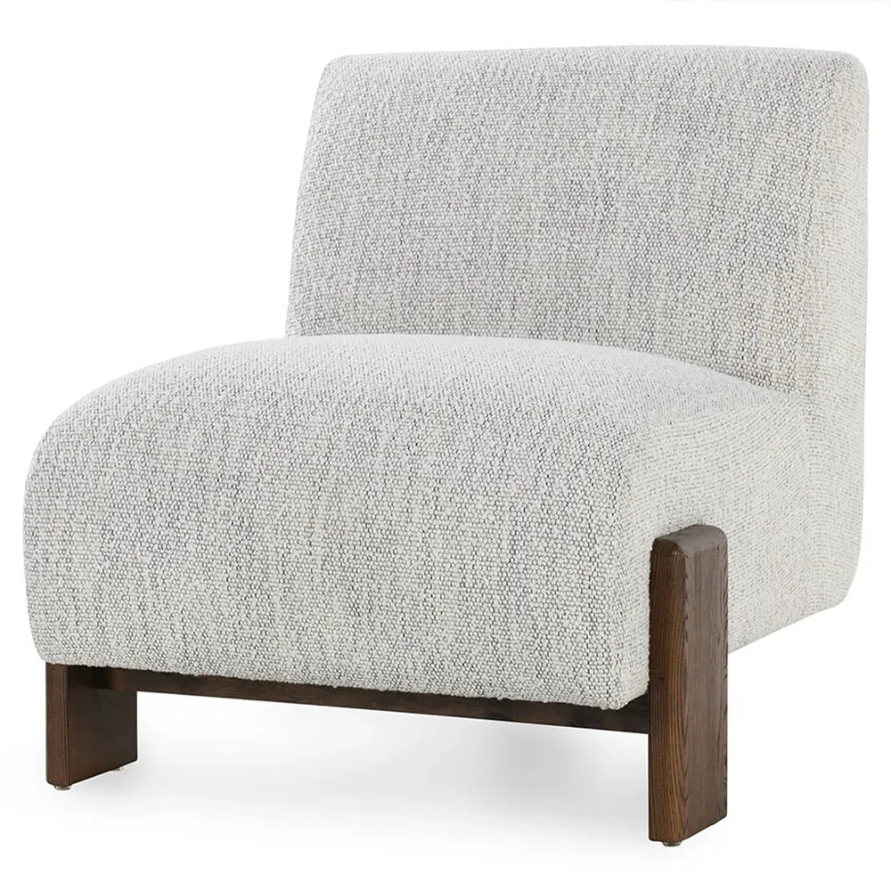 Callahan Upholstered Occasional Chair - Off White, Ash Wood