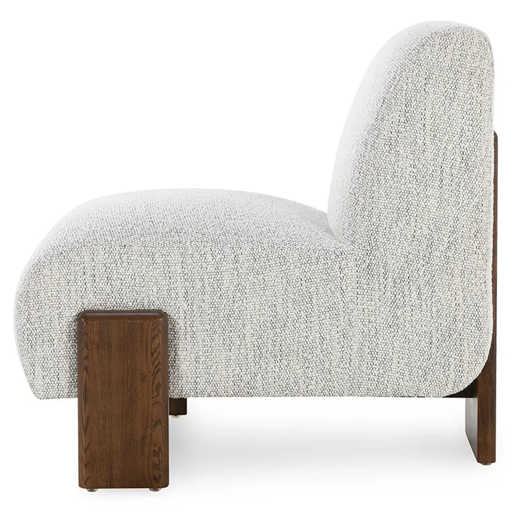 Callahan Upholstered Occasional Chair - Off White, Ash Wood