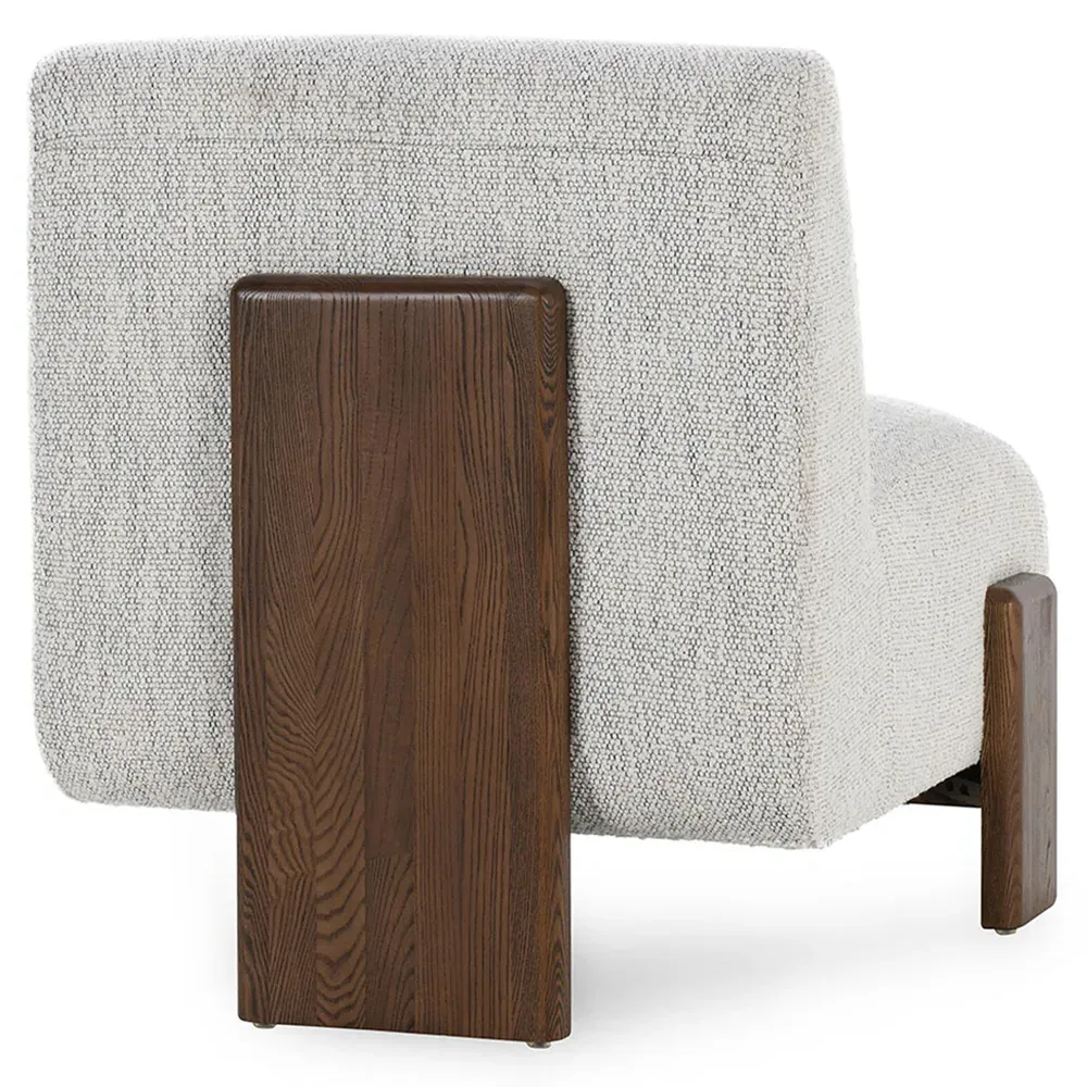 Callahan Upholstered Occasional Chair - Off White, Ash Wood