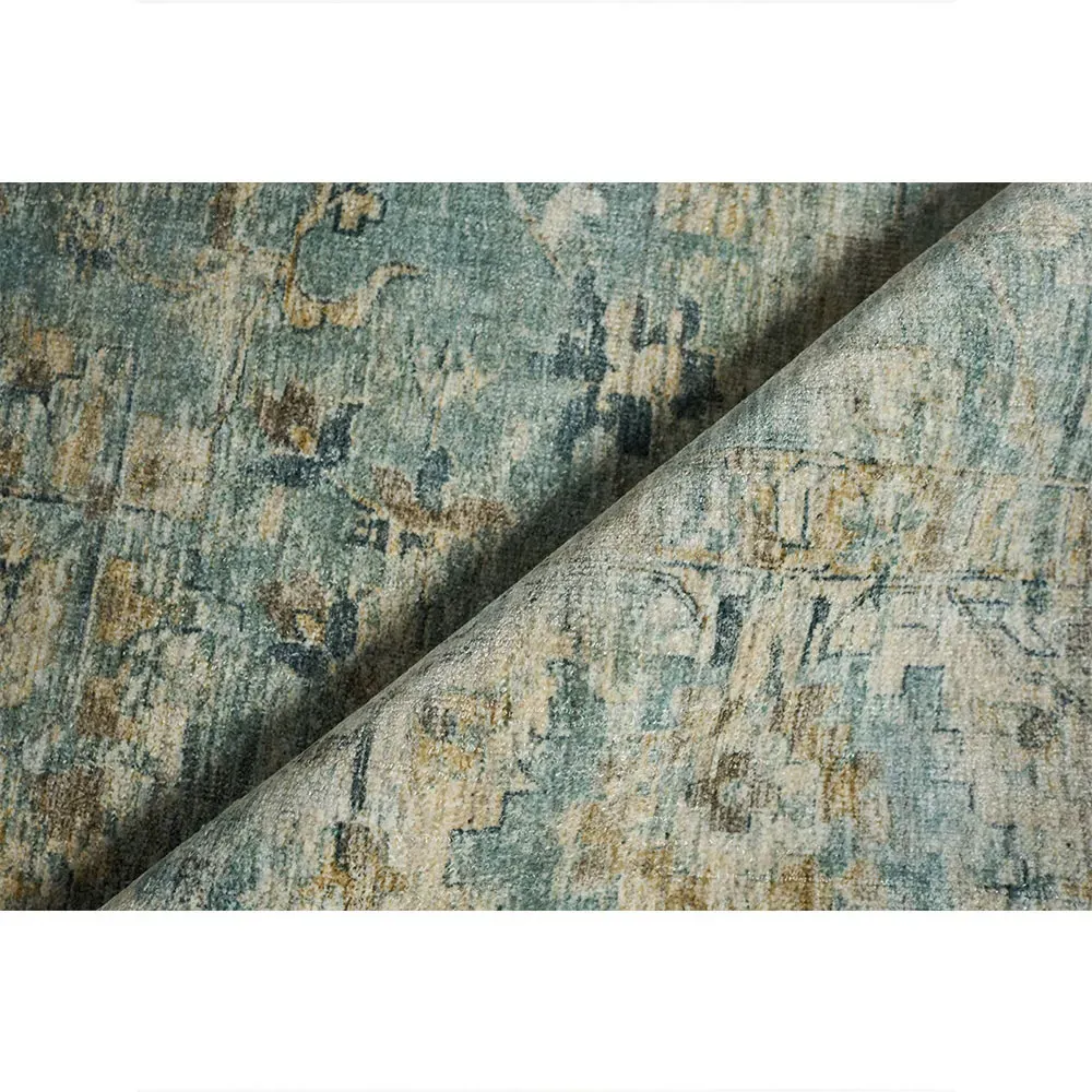 Callan Floral Patterned Rug - Blue, Wool