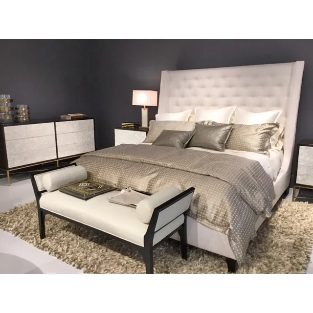 Calli 2 Drawer Nightstand - White, Capiz Shell