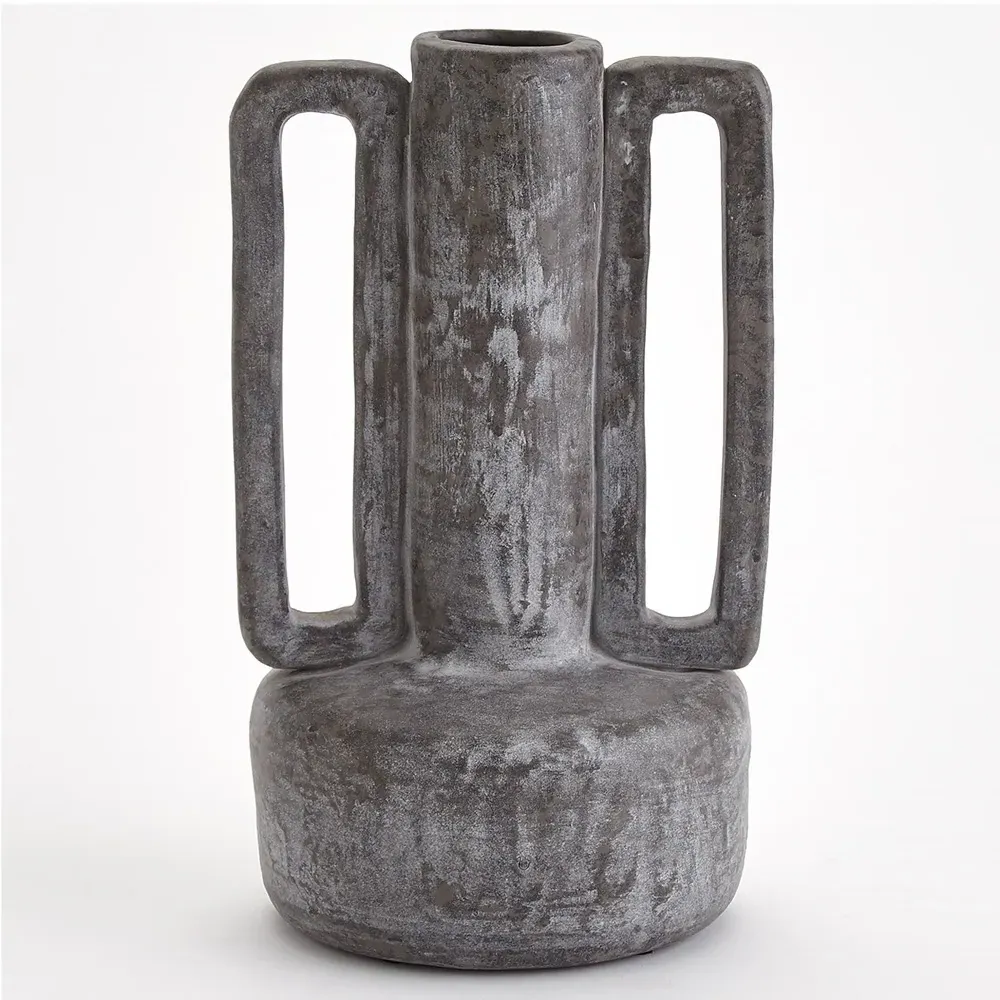 Calliope Ceramic Table Vase - Dark Grey