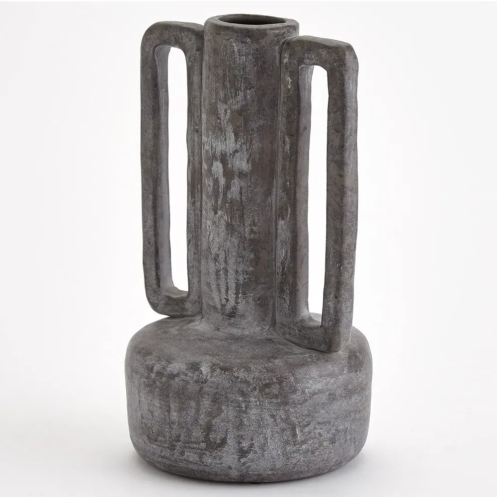 Calliope Ceramic Table Vase - Dark Grey