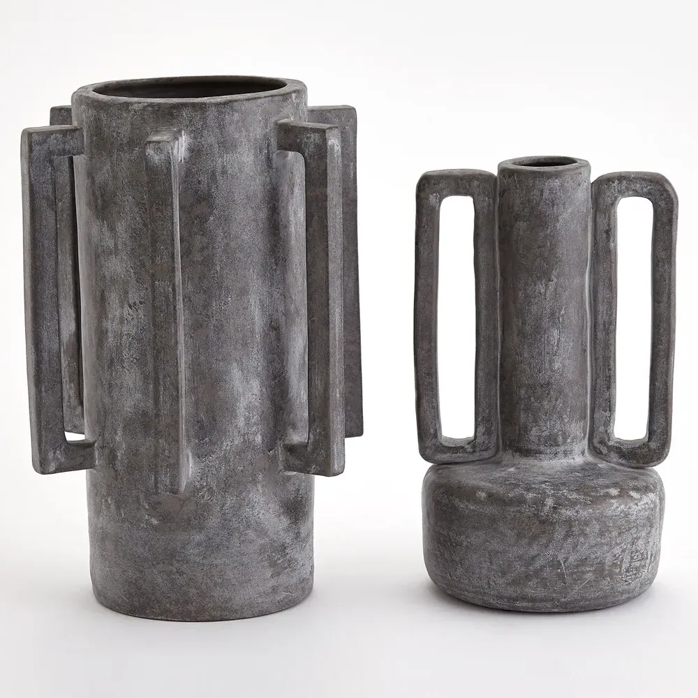 Calliope Ceramic Table Vase - Dark Grey