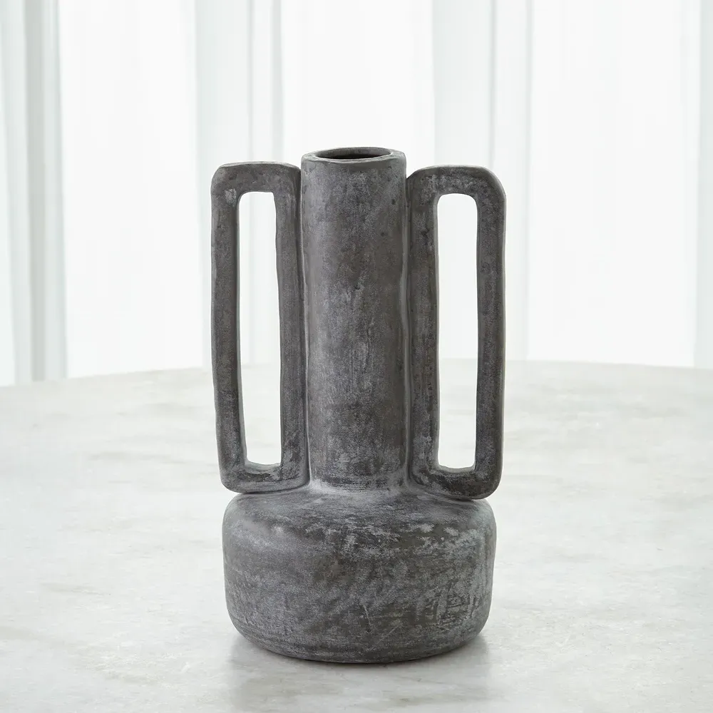 Calliope Ceramic Table Vase - Dark Grey