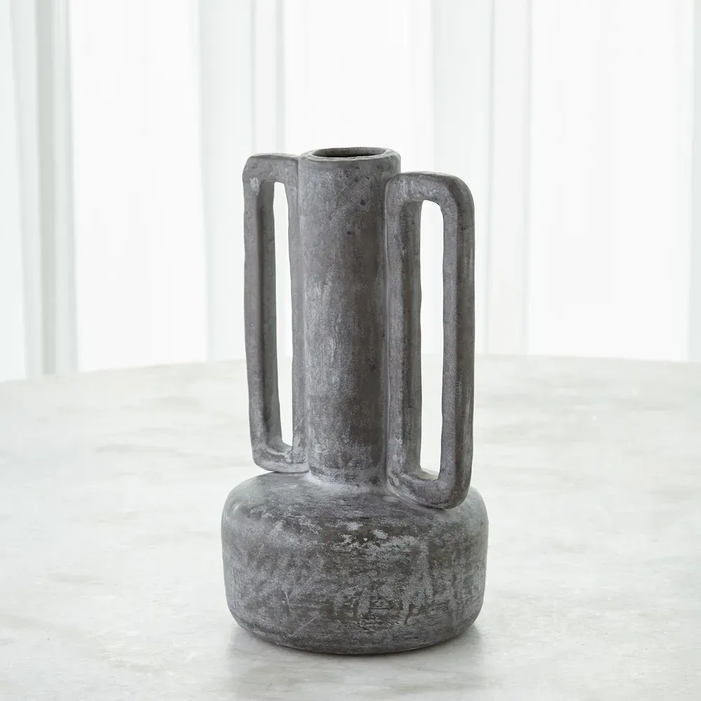 Calliope Ceramic Table Vase - Dark Grey
