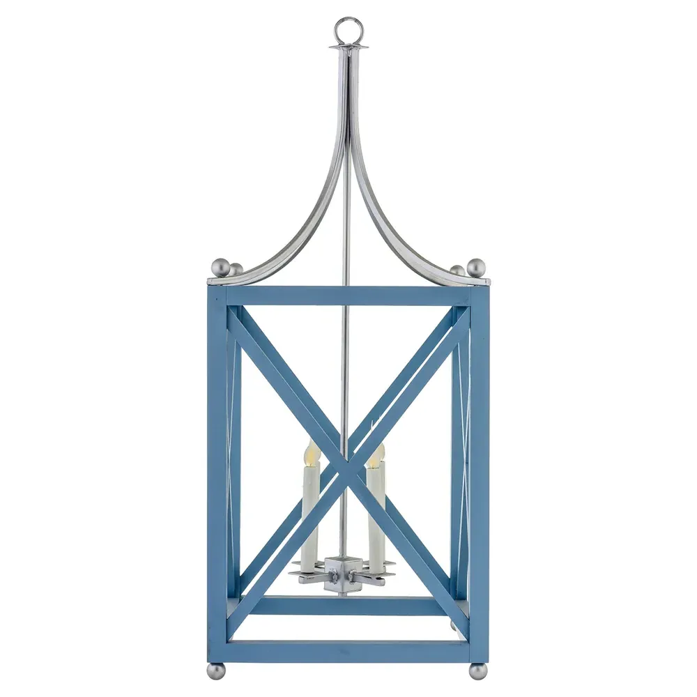 Calliope Chippendale Lantern - Blue, Steel image