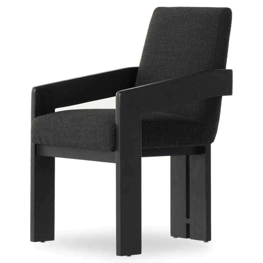 Callista Dining Arm Chair - Black, Oak