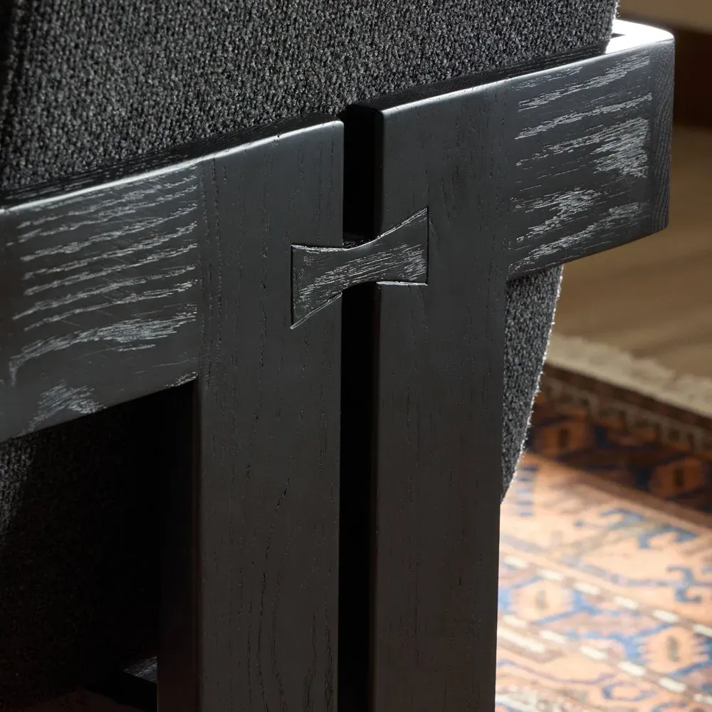 Callista Dining Arm Chair - Black, Oak