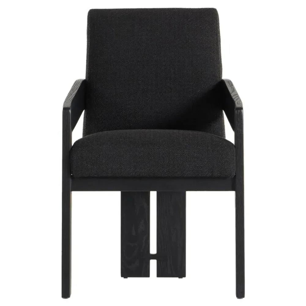Callista Dining Arm Chair - Black, Oak
