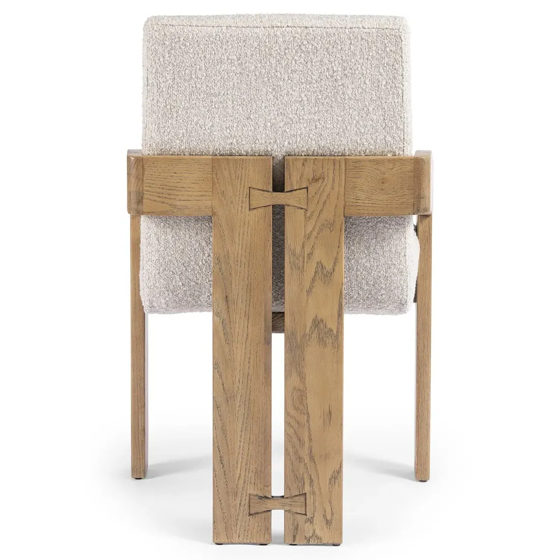 Callista Dining Arm Chair - Off White, Oak
