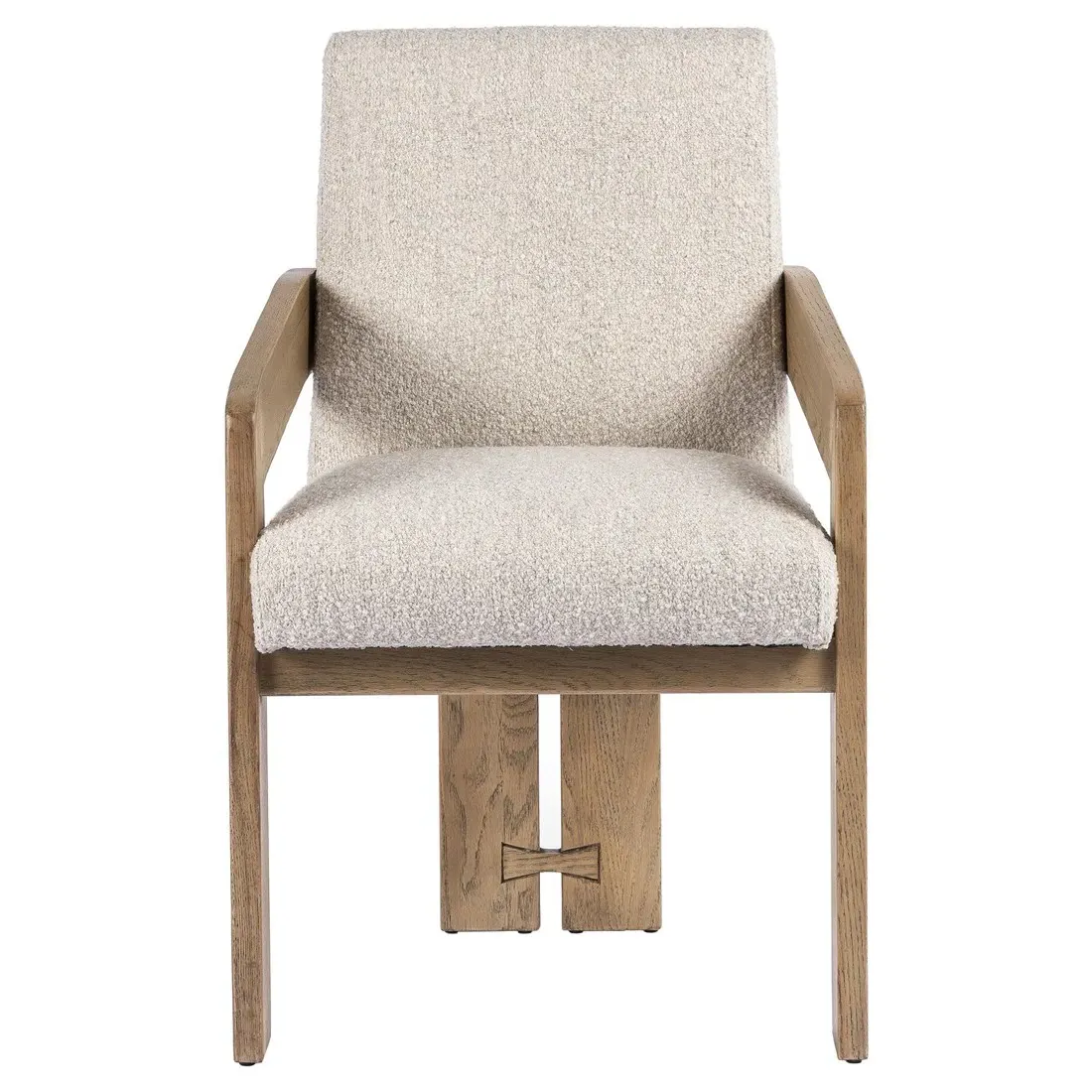 Callista Dining Arm Chair - Off White, Oak image