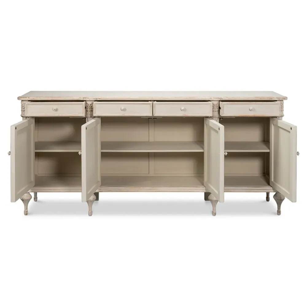 Callow Sideboard - Beige, Pine Wood