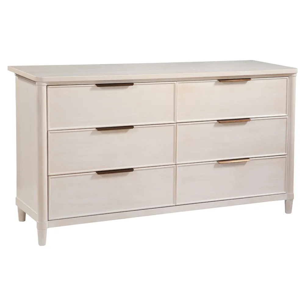 Callum Double Dresser - Beige, Mindi Wood