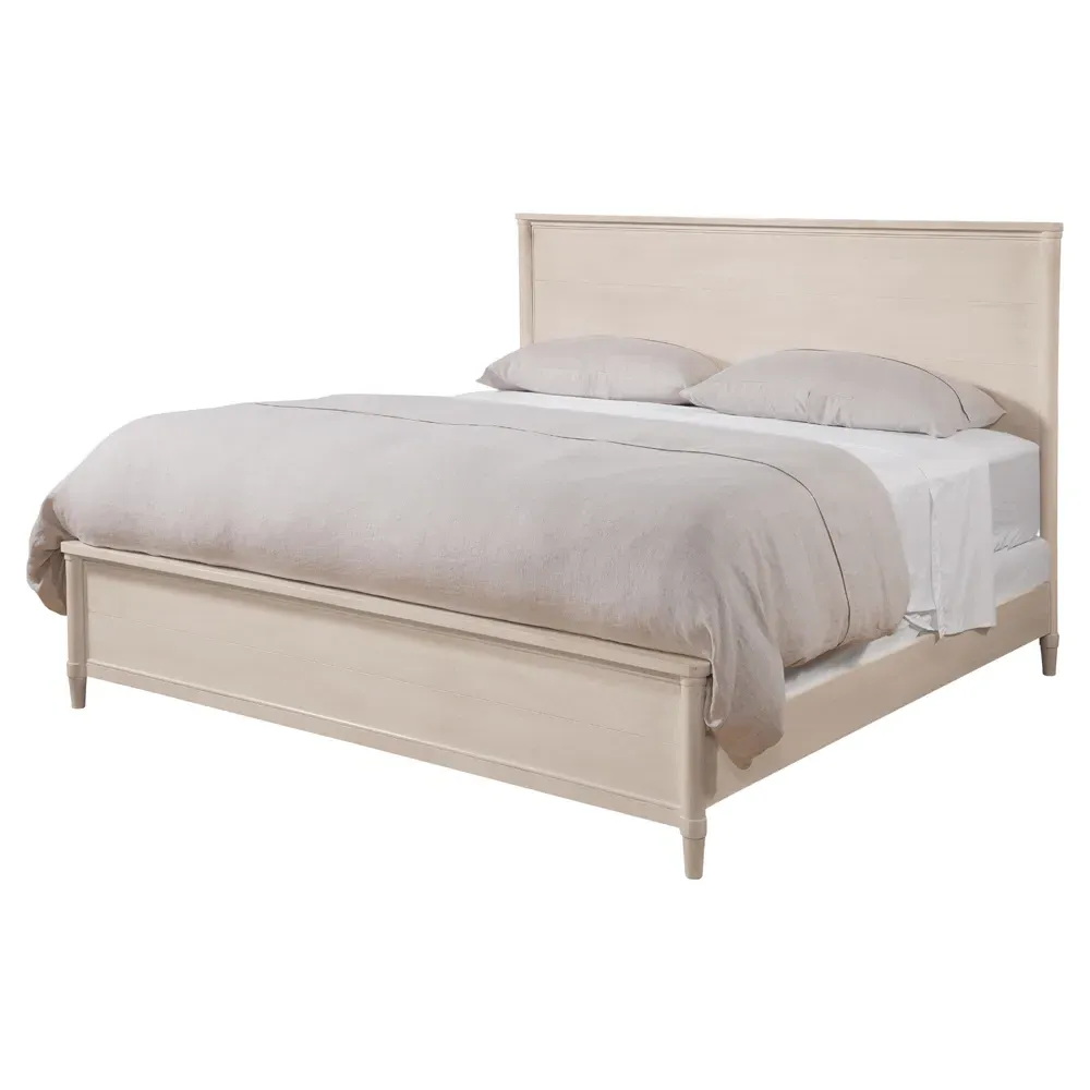 Callum King Size Bed Frame - Beige, Mindi Wood